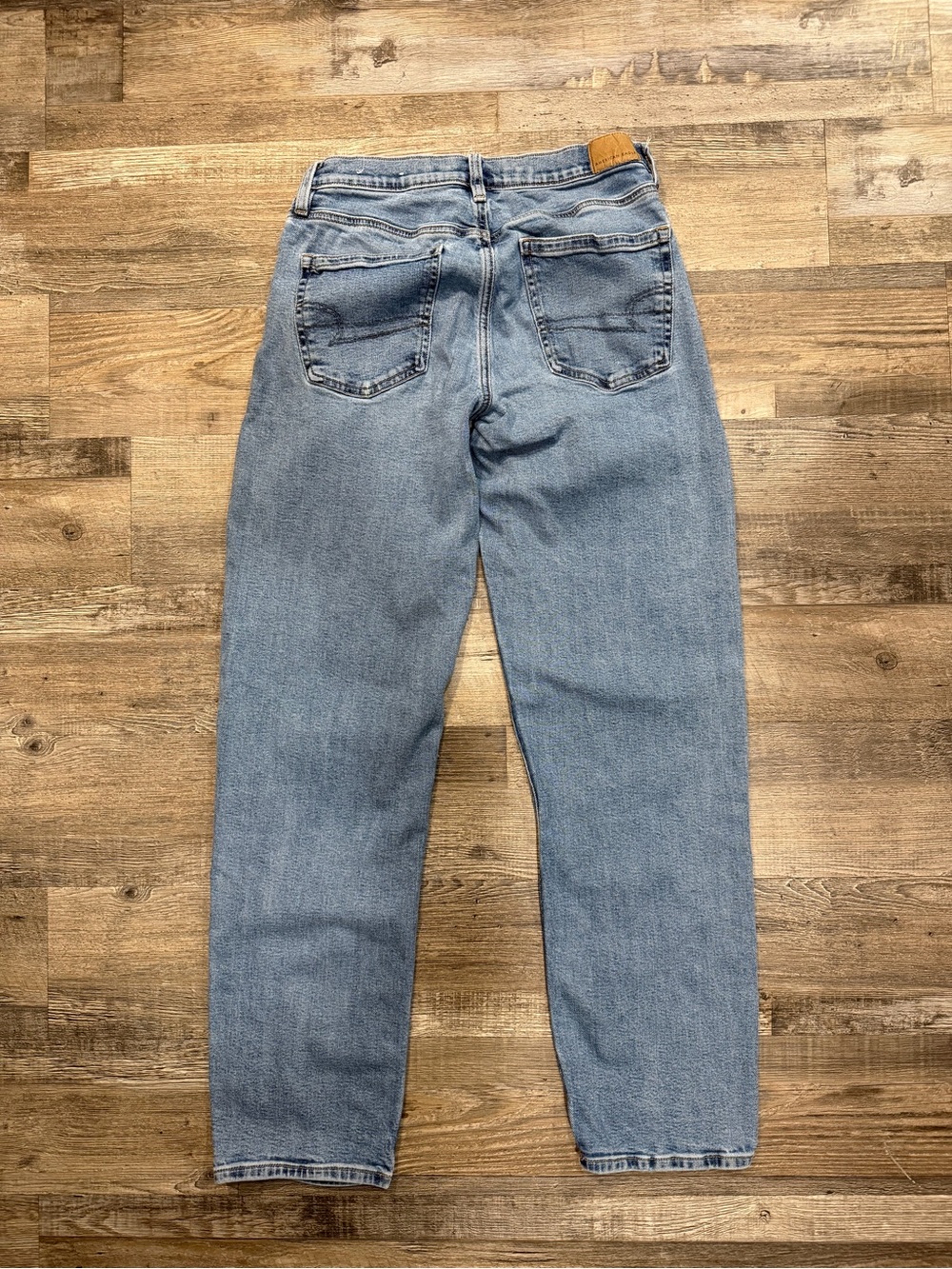 Y2k American Eagle Vintage Stretch 90’s Straight Jeans Blue Distressed - Picture 4 of 5